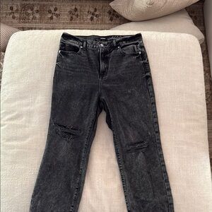 Women's Black Distressed Jeans